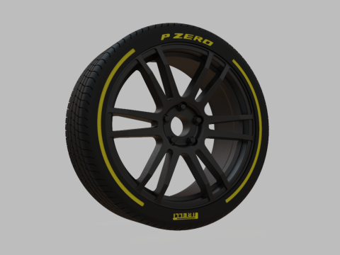 Miniature Enkei TSP6 Rim Tire - 3D Print - No Textures 3D 프린트 모델
