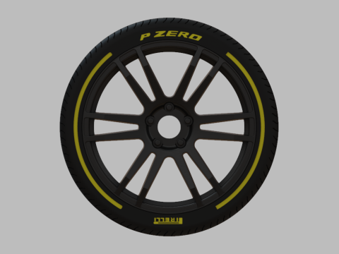 Miniature Enkei TSP6 Rim Tire - 3D Print - No Textures 3D 프린트 모델