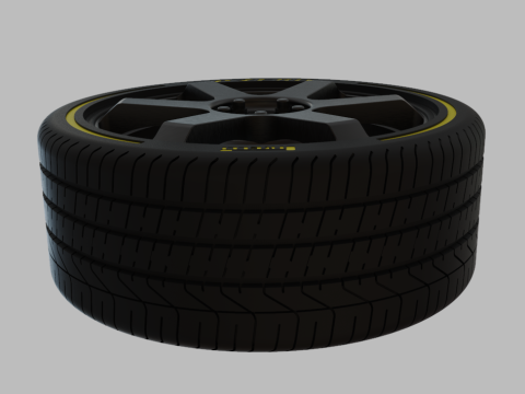 Miniature Enkei T6S Rim Tire - 3D Print - No Textures 3D Print Model