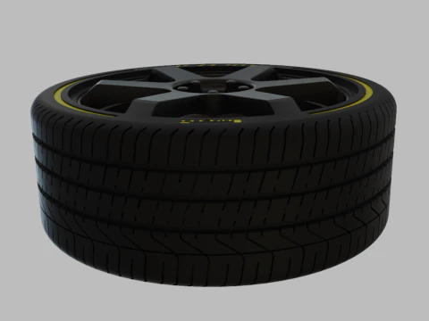 Miniature Enkei T6S Rim Tire - 3D Print - No Textures 3D Print Model
