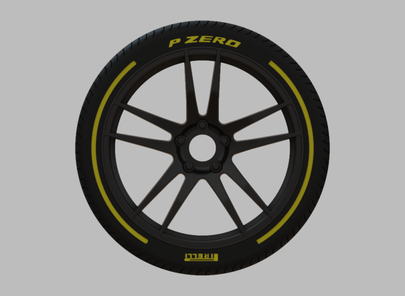 Miniature Enkei TX5 Rim Tire - 3D Print - No Textures 3D 프린트 모델 .c4d .max .obj .3ds .fbx .stl .blend 