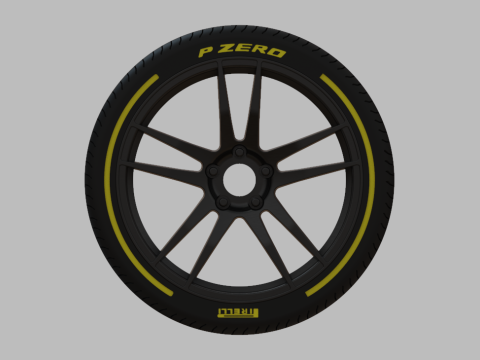Miniature Enkei TX5 Rim Tire - 3D Print - No Textures 3D Print Model