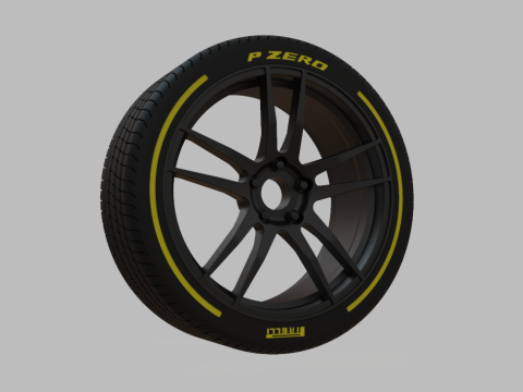 Miniature Enkei TX5 Rim Tire - 3D Print - No Textures 3D 프린트 모델