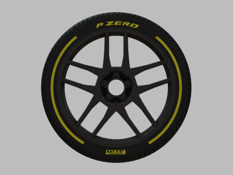 Miniature Enkei TY5 Rim Tire - 3D Print - No Textures 3D Print Model