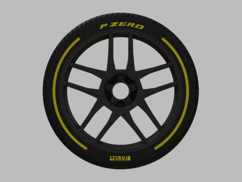 Miniature Enkei TY5 Rim Tire - 3D Print - No Textures 3D Print Model