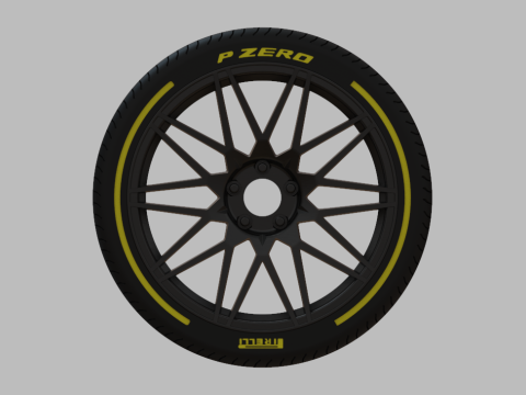 Miniature Enkei TMS Rim Tire - 3D Print - No Textures 3D Baskı Modeli