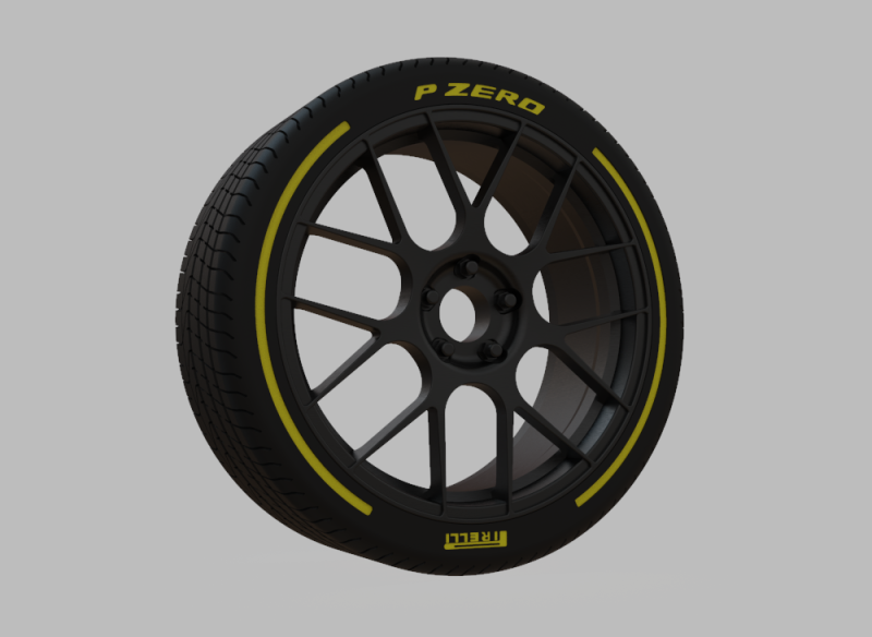 Miniature Enkei Raijin Rim Tire - 3D Print - No Textures 3D Принт Модель .c4d .max .obj .3ds .fbx .stl .blend