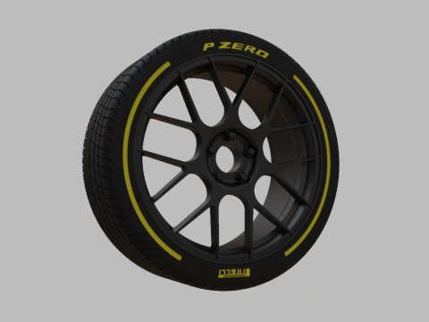 Miniature Enkei Raijin Rim Tire - 3D Print - No Textures Modelo de impresión 3D