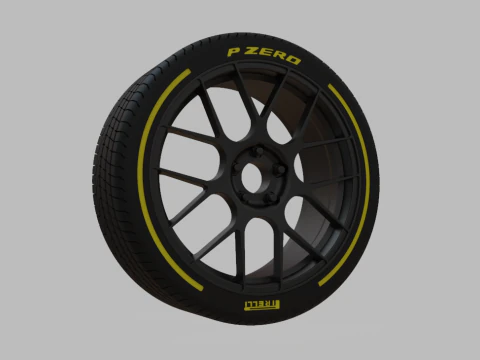 Miniature Enkei Raijin Rim Tire - 3D Print - No Textures 3D Print Model
