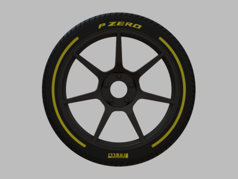 Miniature Enkei TFR Rim Tire - 3D Print - No Textures Model do druku 3D