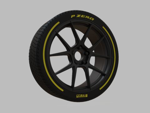Miniature Enkei TS-V Rim Tire - 3D Print - No Textures 3D Print Model