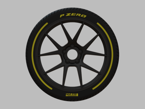 Miniature Enkei TS-V Rim Tire - 3D Print - No Textures Modelo de impresión 3D