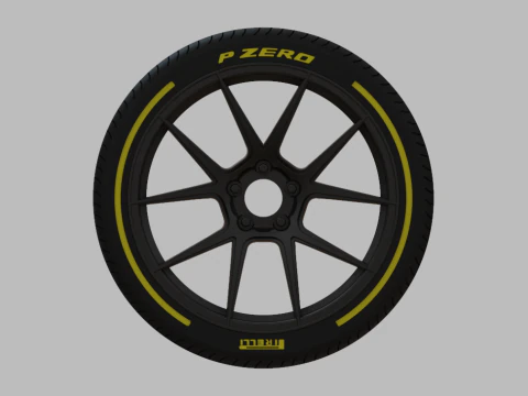 Miniature Enkei TS-V Rim Tire - 3D Print - No Textures 3D Print Model