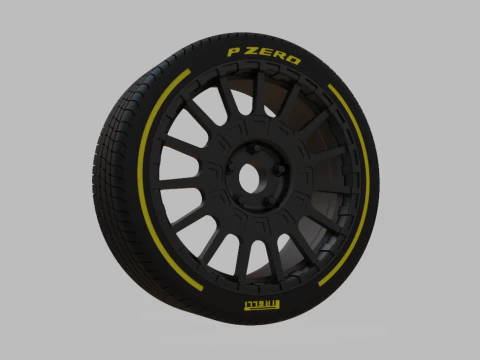 Miniature Enkei Overlander Rim Tire - 3D Print - No Textures 3D Print Model