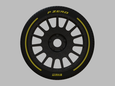 Miniature Enkei Overlander Rim Tire - 3D Print - No Textures 3D प्रिंट मॉडल