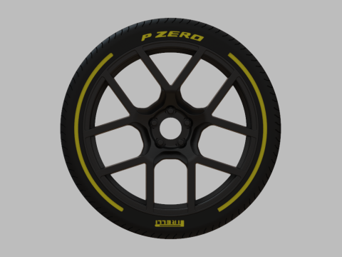 Miniature Enkei YX-5 Rim Tire - 3D Print - No Textures 3D-printmodel