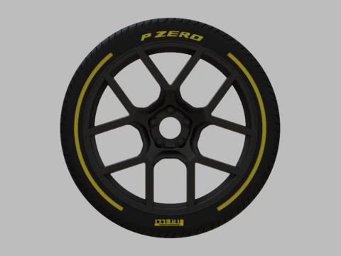 Miniature Enkei YX-5 Rim Tire - 3D Print - No Textures 3D Print Model