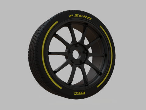Miniature Enkei PX-10 Rim Tire - 3D Print - No Textures 3D 프린트 모델