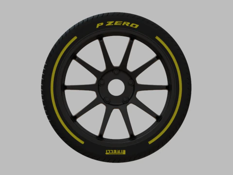 Miniature Enkei PX-10 Rim Tire - 3D Print - No Textures 3D Print Model