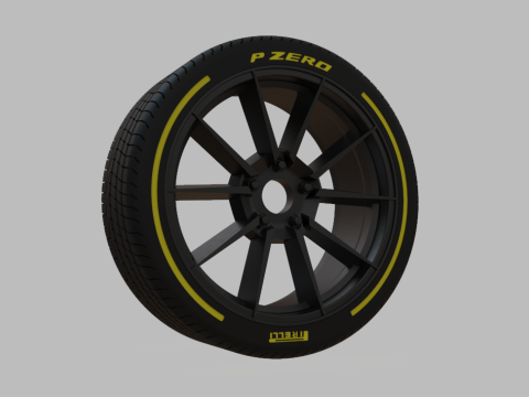 Miniature Enkei Hornet Rim Tire - 3D Print - No Textures 3D 프린트 모델