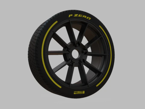 Miniature Enkei Hornet Rim Tire - 3D Print - No Textures 3D Print Model