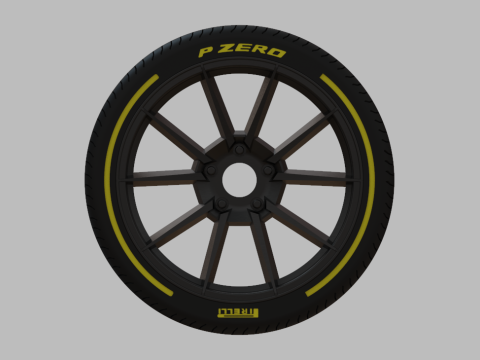 Miniature Enkei Hornet Rim Tire - 3D Print - No Textures 3D 打印模型
