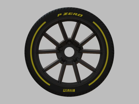 Miniature Enkei Hornet Rim Tire - 3D Print - No Textures 3D Print Model