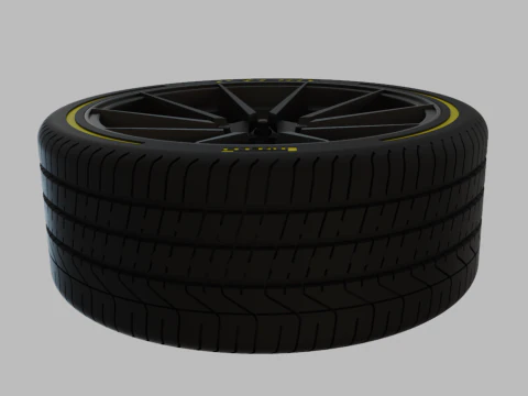 Miniature Enkei Hornet Rim Tire - 3D Print - No Textures 3D Print Model