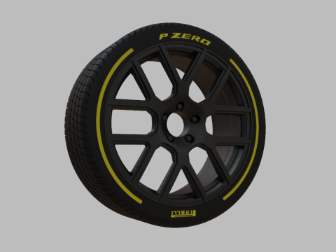 Miniature Enkei XM-6 Rim Tire - 3D Print - No Textures 3D Print Model