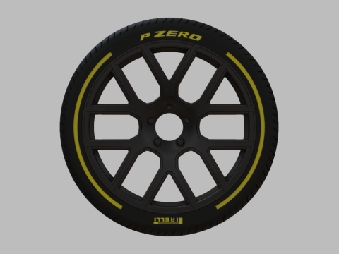 Miniature Enkei XM-6 Rim Tire - 3D Print - No Textures Modello di stampa 3D