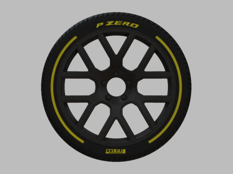 Miniature Enkei XM-6 Rim Tire - 3D Print - No Textures 3D Print Model