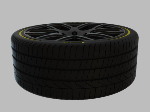 Miniature Enkei XM-6 Rim Tire - 3D Print - No Textures 3D Print Model