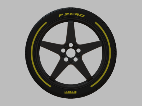 Miniature Enkei EV5 Rim Tire - 3D Print - No Textures 3D प्रिंट मॉडल