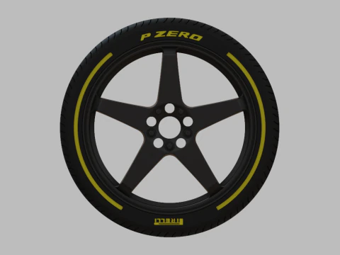 Miniature Enkei EV5 Rim Tire - 3D Print - No Textures 3D Print Model