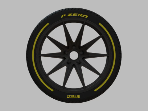 Miniature Enkei Draco Rim Tire - 3D Print - No Textures 3D Print Model