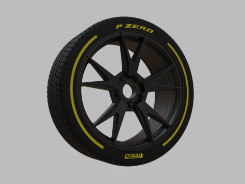 Miniature Enkei Phoenix Rim Tire - 3D Print - No Textures 3Dプリントモデル