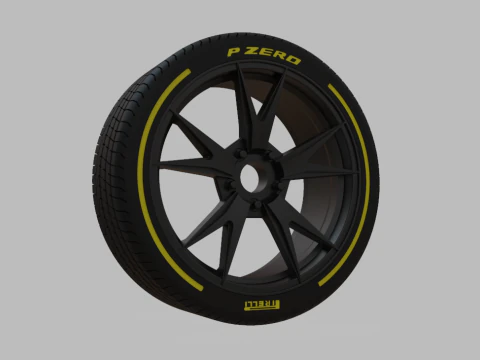 Miniature Enkei Phoenix Rim Tire - 3D Print - No Textures 3D Print Model