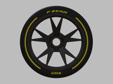 Miniature Enkei Phoenix Rim Tire - 3D Print - No Textures 3D प्रिंट मॉडल