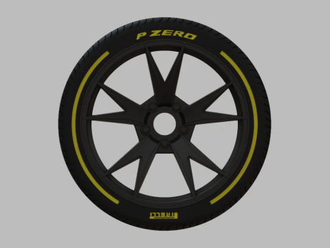 Miniature Enkei Phoenix Rim Tire - 3D Print - No Textures 3D Print Model