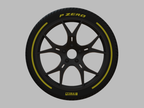 Miniature Enkei Vulcan Rim Tire - 3D Print - No Textures 3D 打印模型