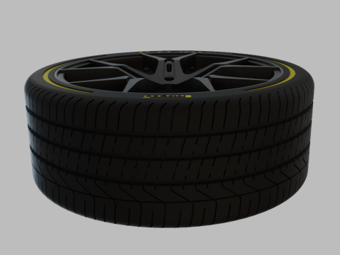 Miniature Enkei Vulcan Rim Tire - 3D Print - No Textures 3D 打印模型