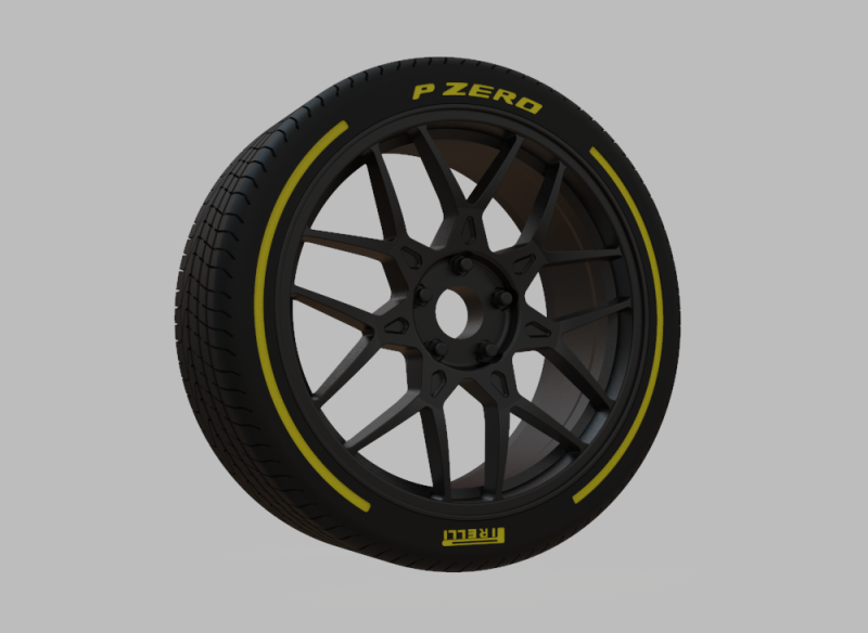 Miniature Enkei PDC Rim Tire - 3D Print - No Textures 3D प्रिंट मॉडल .c4d .max .obj .3ds .fbx .stl .blend 