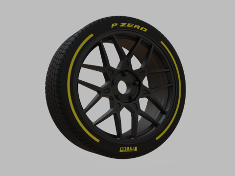 Miniature Enkei PDC Rim Tire - 3D Print - No Textures 3D-Druckmodell