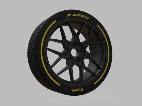 Miniature Enkei PDC Rim Tire - 3D Print - No Textures 3D Print Model