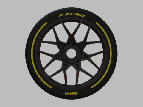 Miniature Enkei PDC Rim Tire - 3D Print - No Textures 3D प्रिंट मॉडल