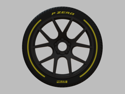 Miniature Enkei M52 Rim Tire - 3D Print - No Textures 3D 프린트 모델