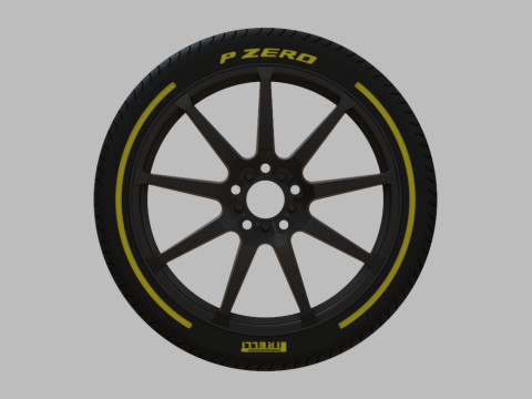 Miniature Enkei EDR9 Rim Tire - 3D Print - No Textures Modello di stampa 3D