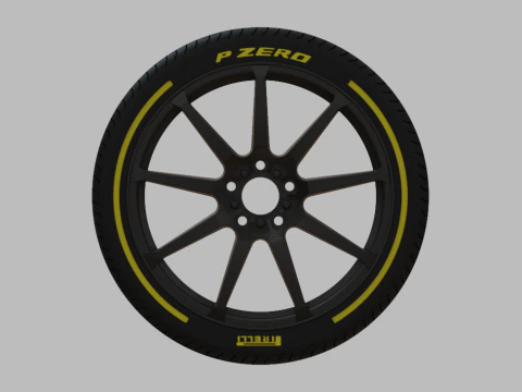 Miniature Enkei EDR9 Rim Tire - 3D Print - No Textures 3D Print Model