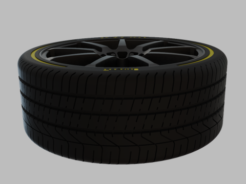 Miniature Enkei EDR9 Rim Tire - 3D Print - No Textures Modello di stampa 3D