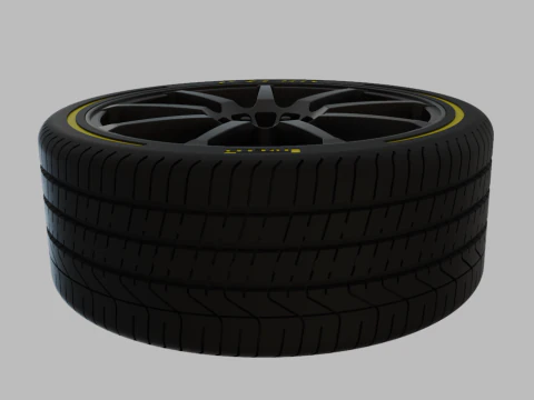 Miniature Enkei EDR9 Rim Tire - 3D Print - No Textures 3D Print Model